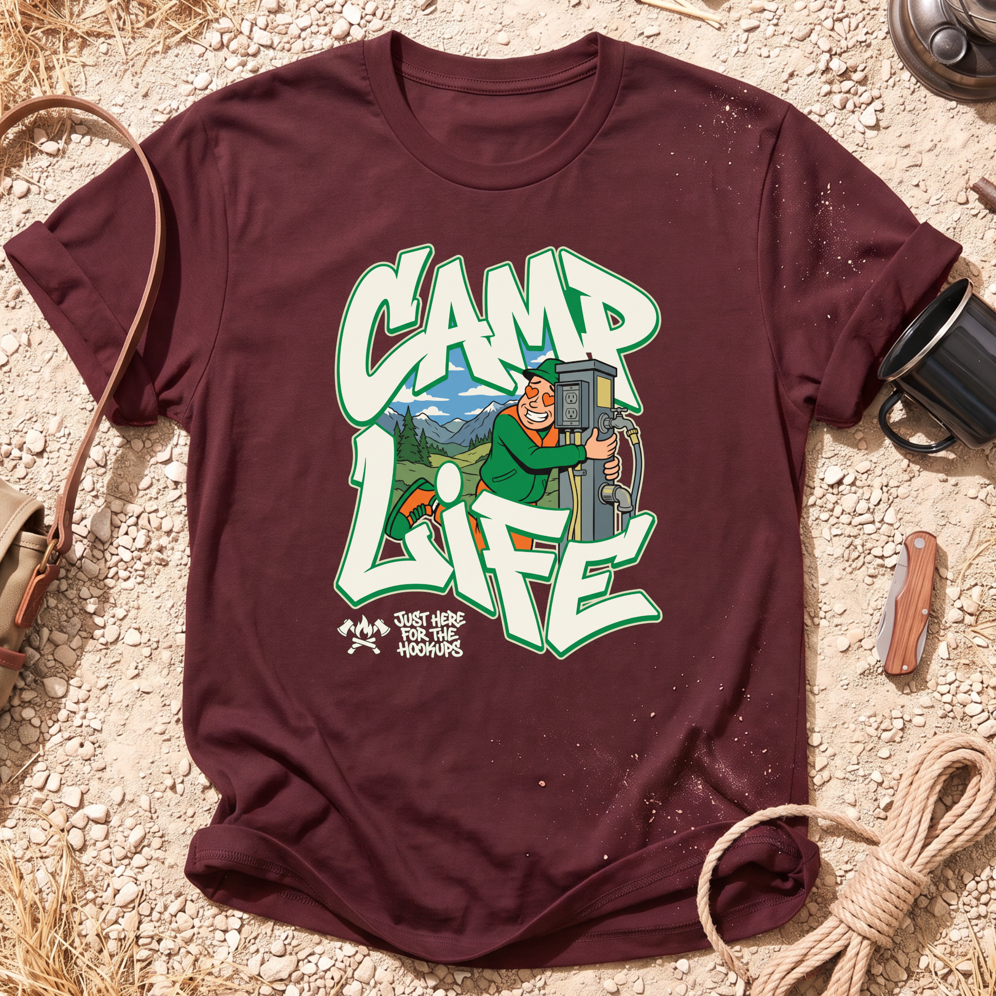 Just Here For the Hookups Graphic T-Shirt