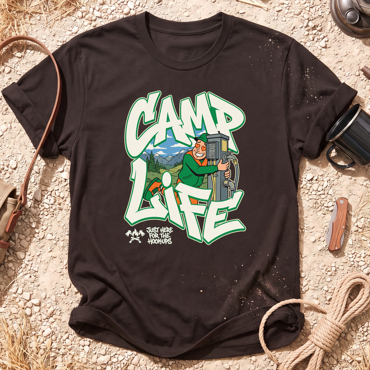 Just Here For the Hookups Graphic T-Shirt