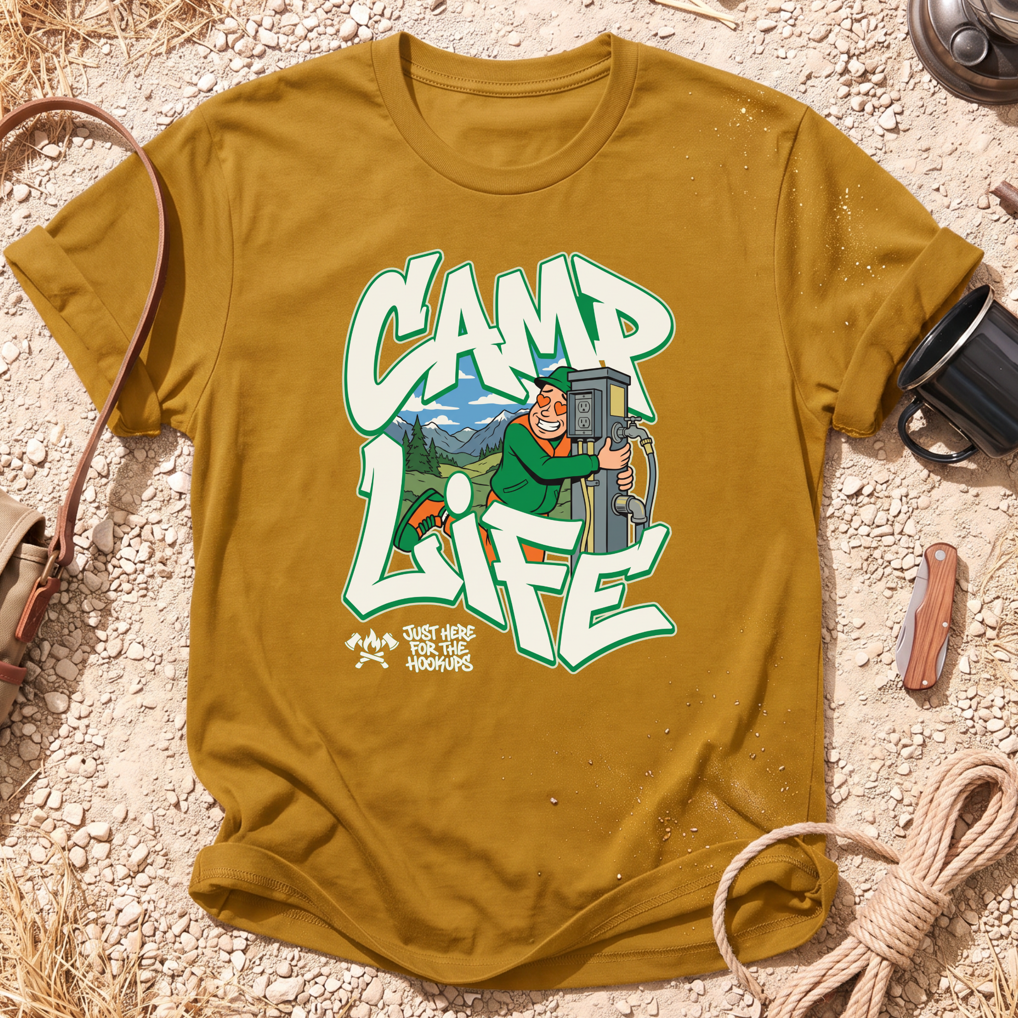 Just Here For the Hookups Graphic T-Shirt