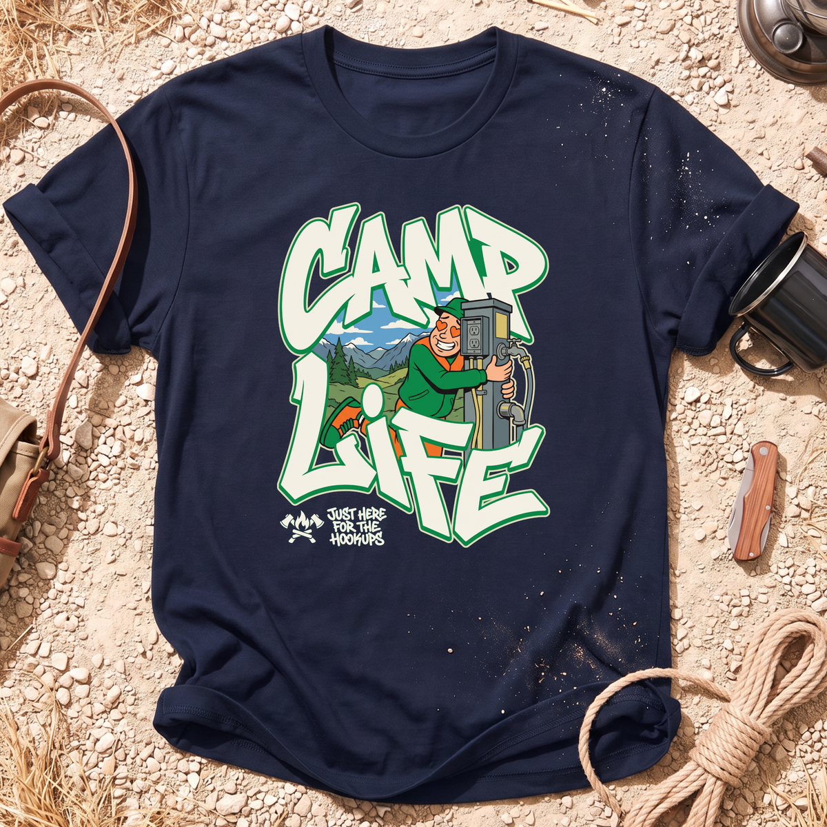 Just Here For the Hookups Graphic T-Shirt