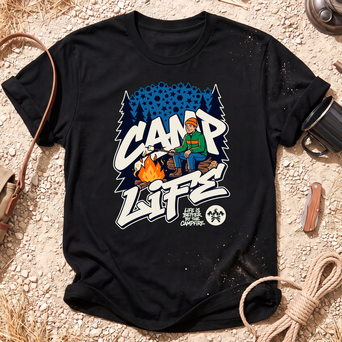Life By the Campfire Graphic T-Shirt