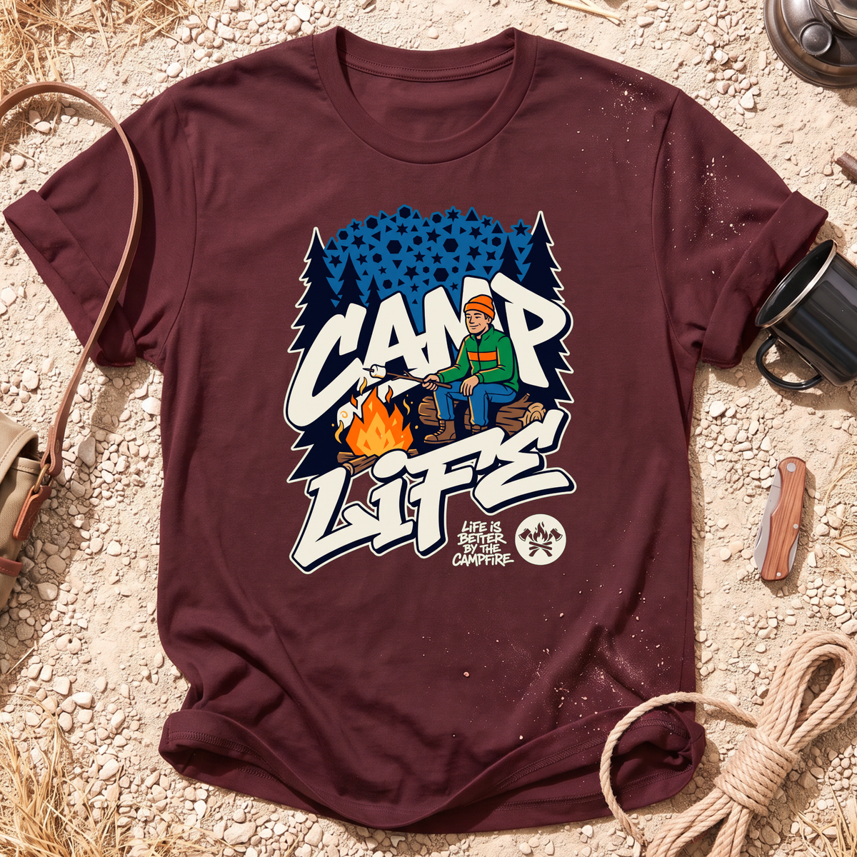 Life By the Campfire Graphic T-Shirt