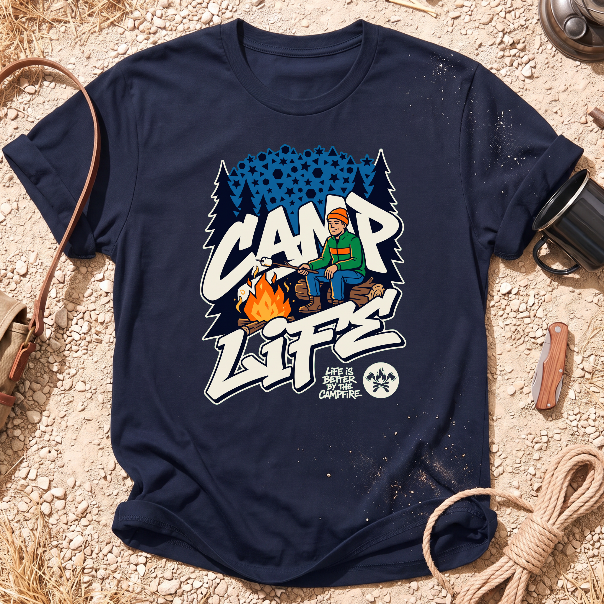 Life By the Campfire Graphic T-Shirt