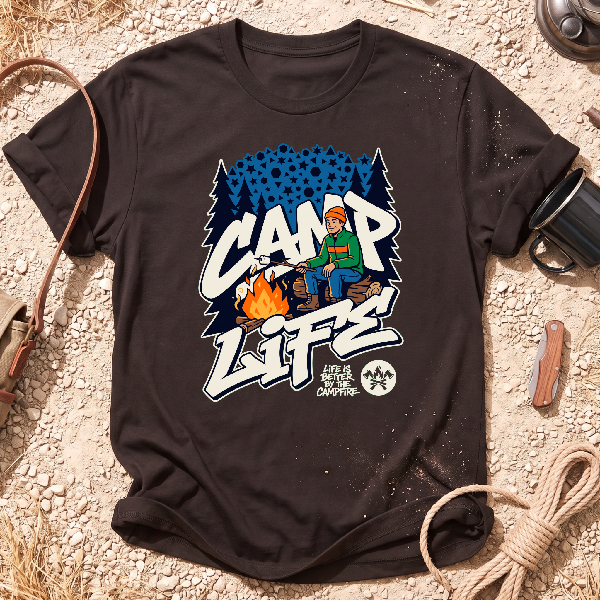 Life By the Campfire Graphic T-Shirt