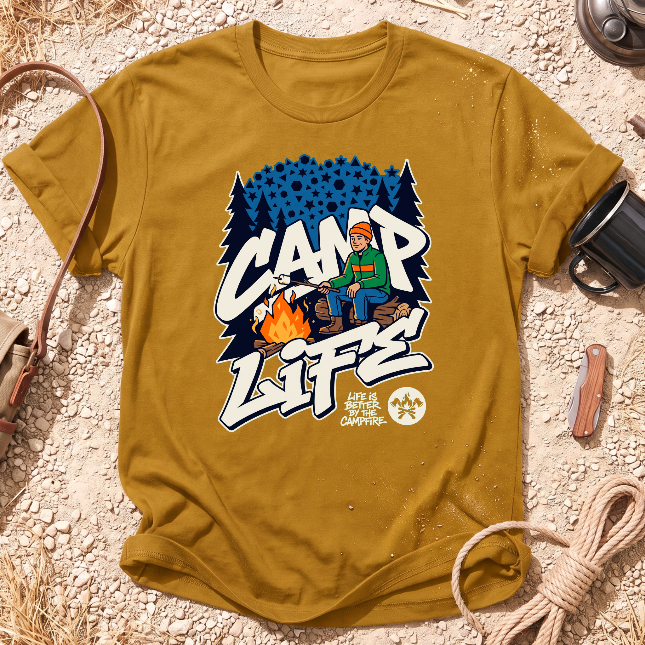 Life By the Campfire Graphic T-Shirt