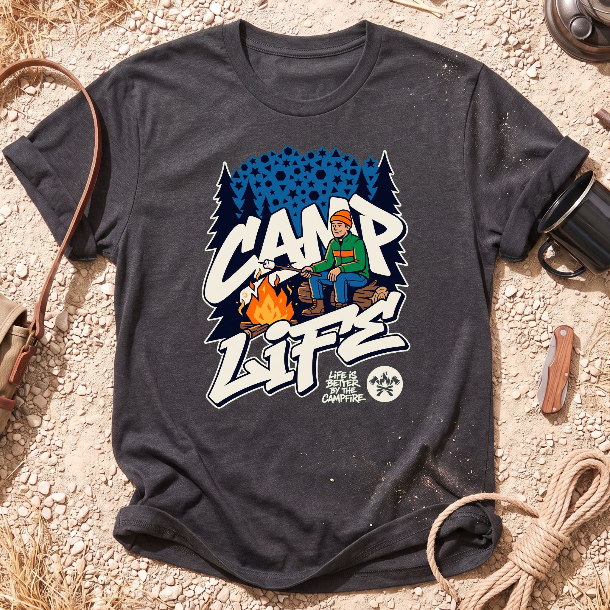Life By the Campfire Graphic T-Shirt