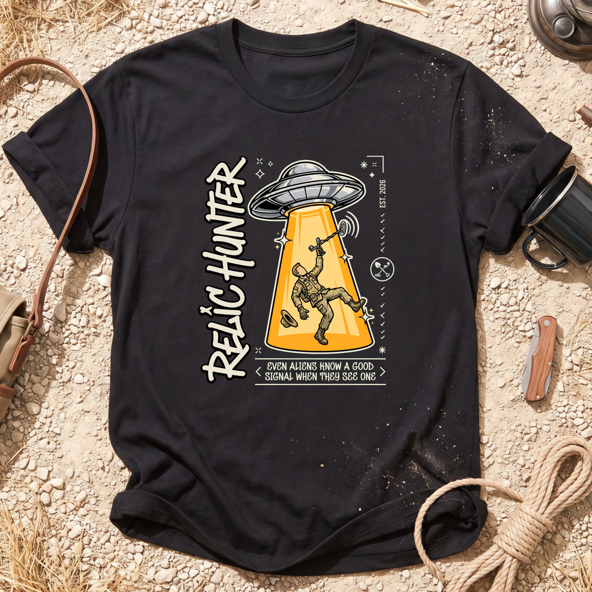 Abducted Detectorist Graphic T-Shirt