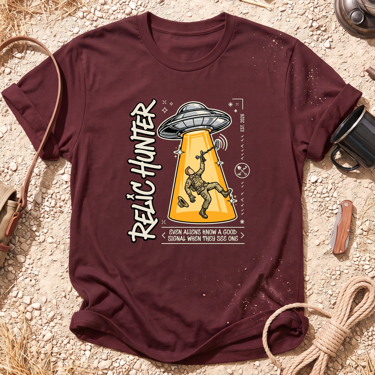 Abducted Detectorist Graphic T-Shirt