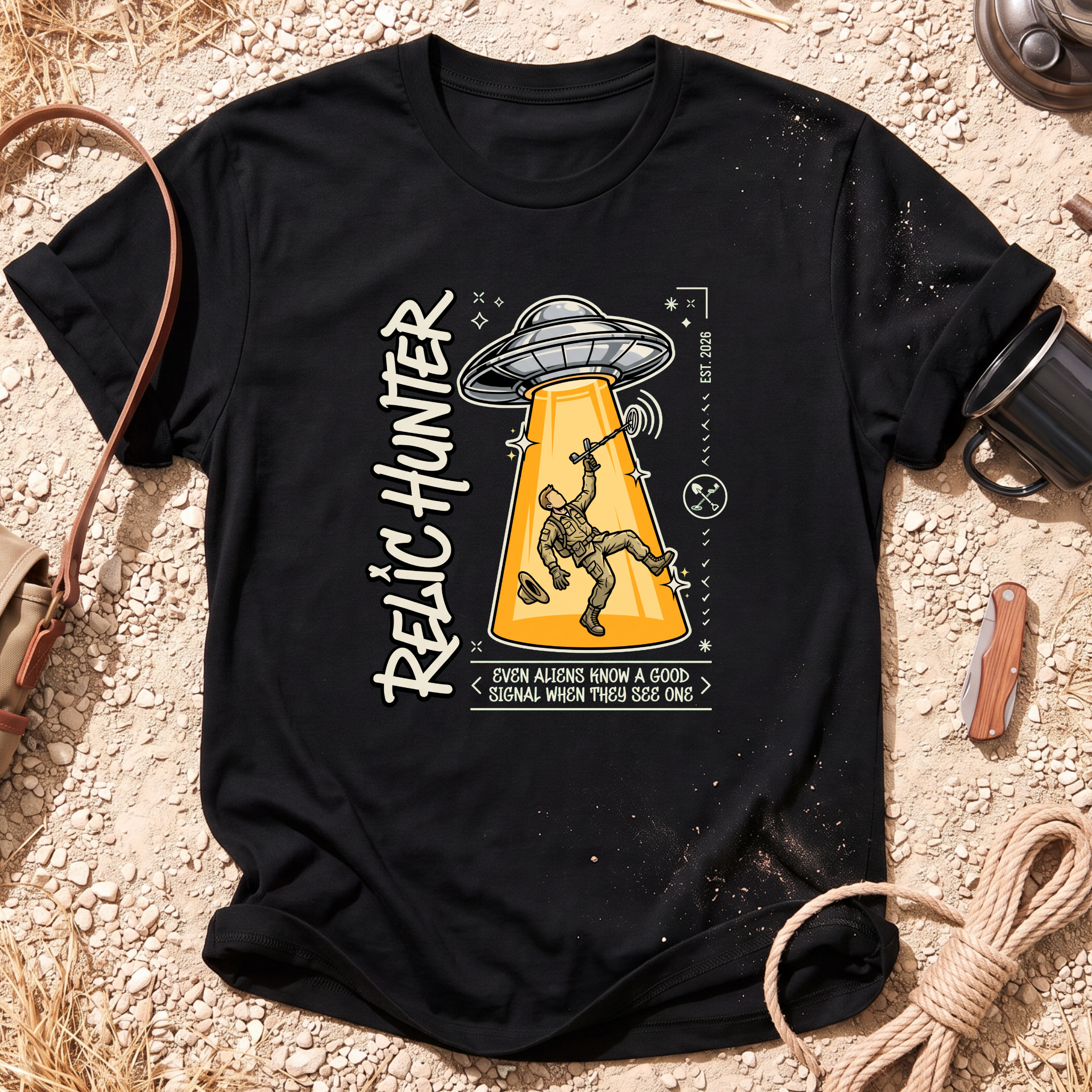 Abducted Detectorist Graphic T-Shirt