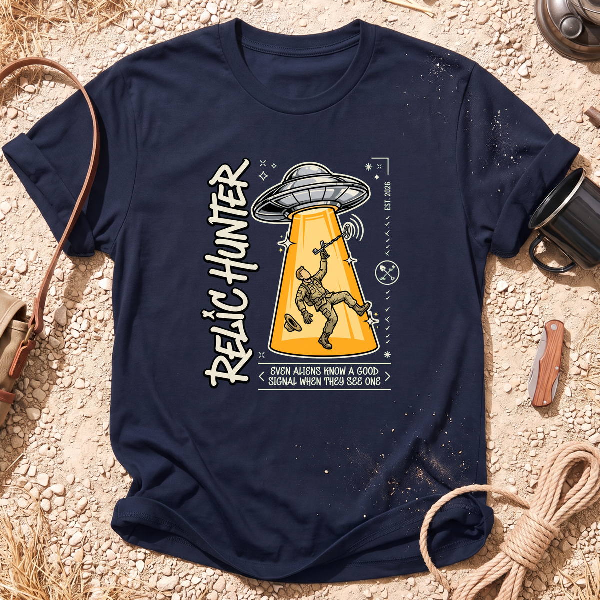 Abducted Detectorist Graphic T-Shirt
