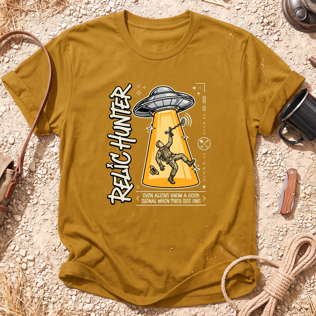 Abducted Detectorist Graphic T-Shirt