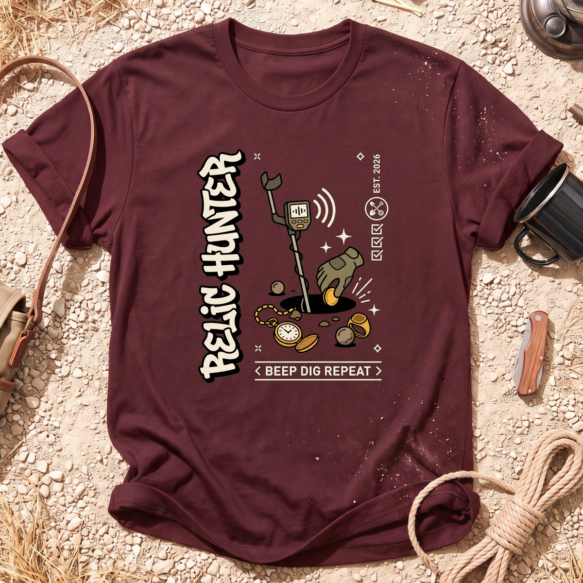 Beep Dig Repeat Graphic T-Shirt