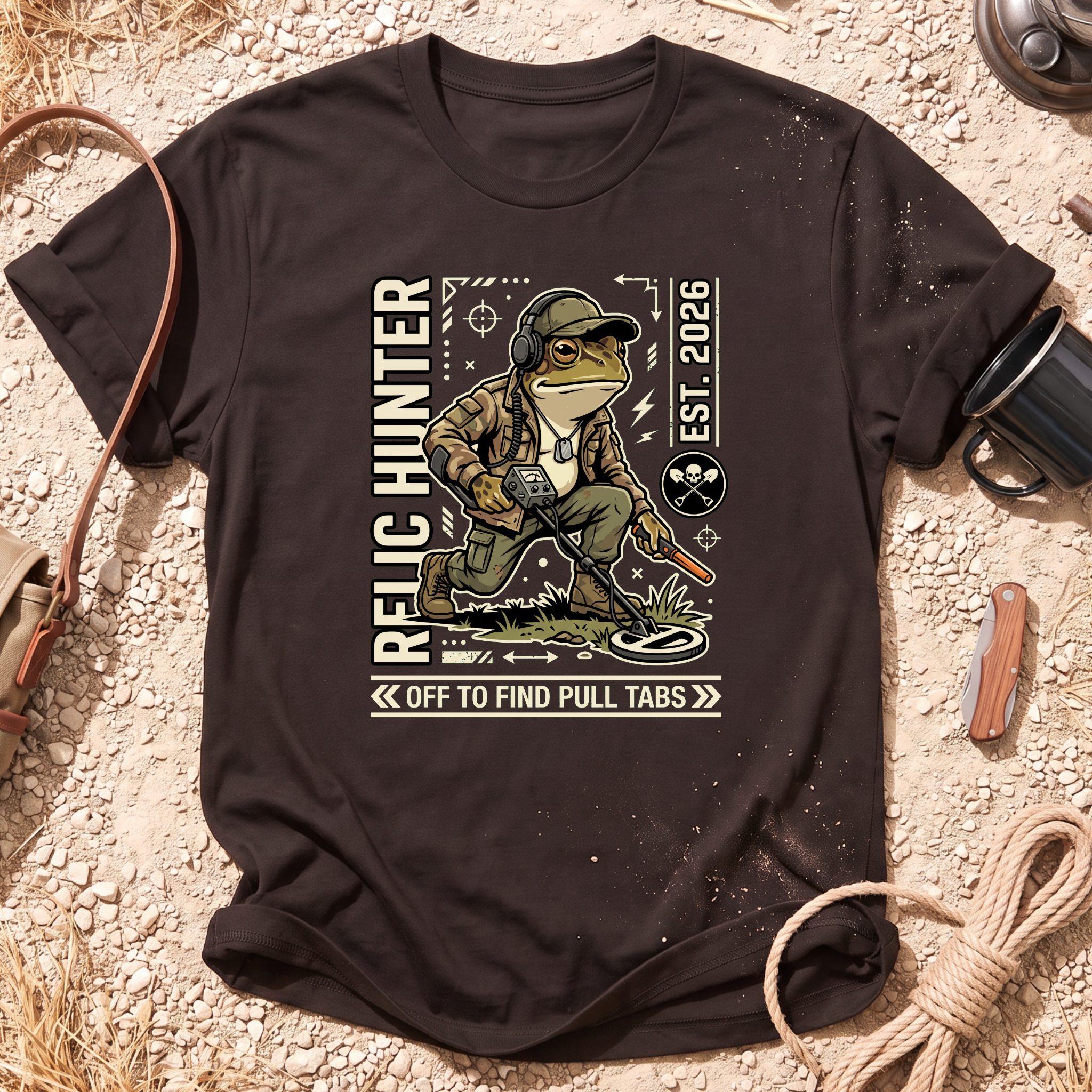 Pull Tab Frog Graphic T-Shirt