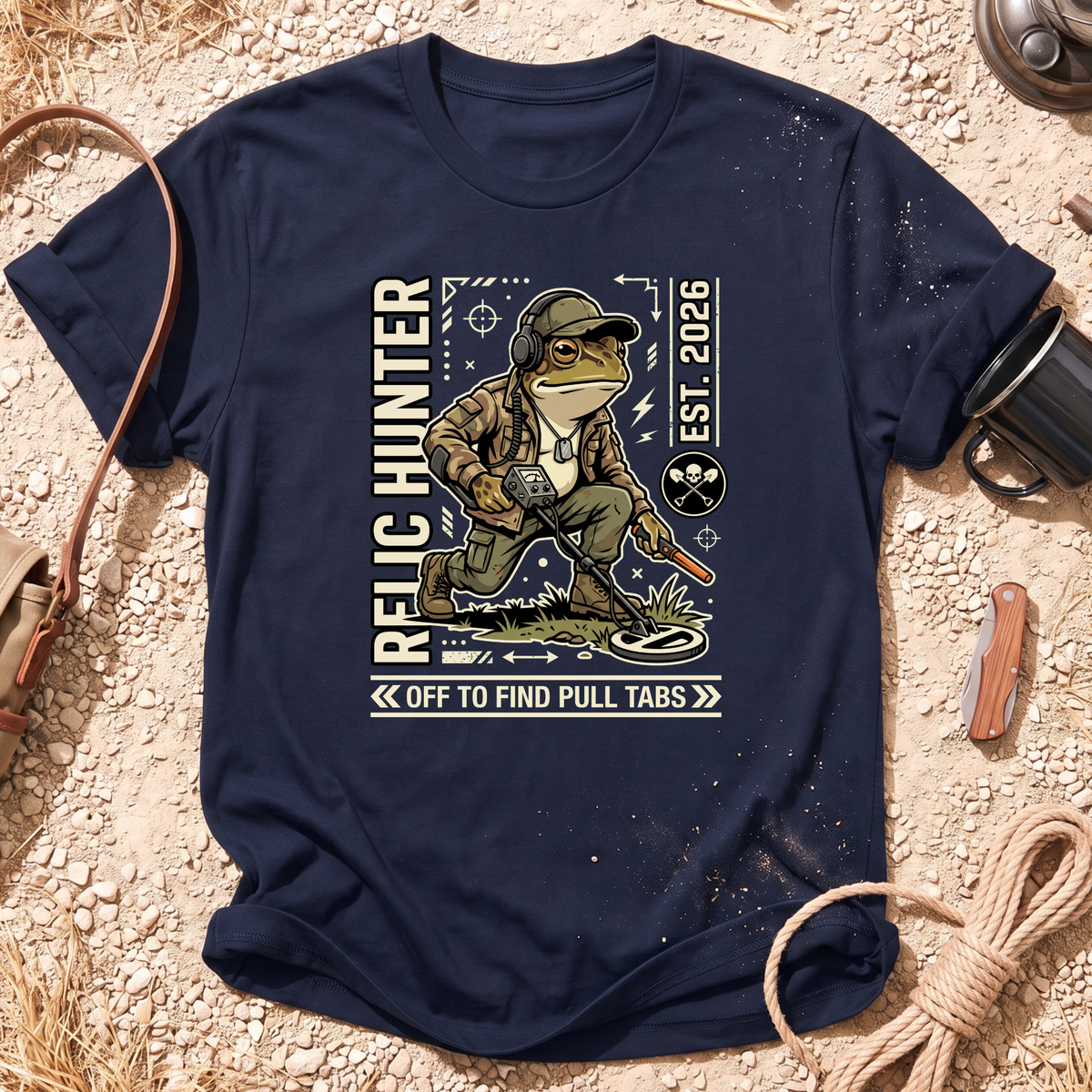 Pull Tab Frog Graphic T-Shirt