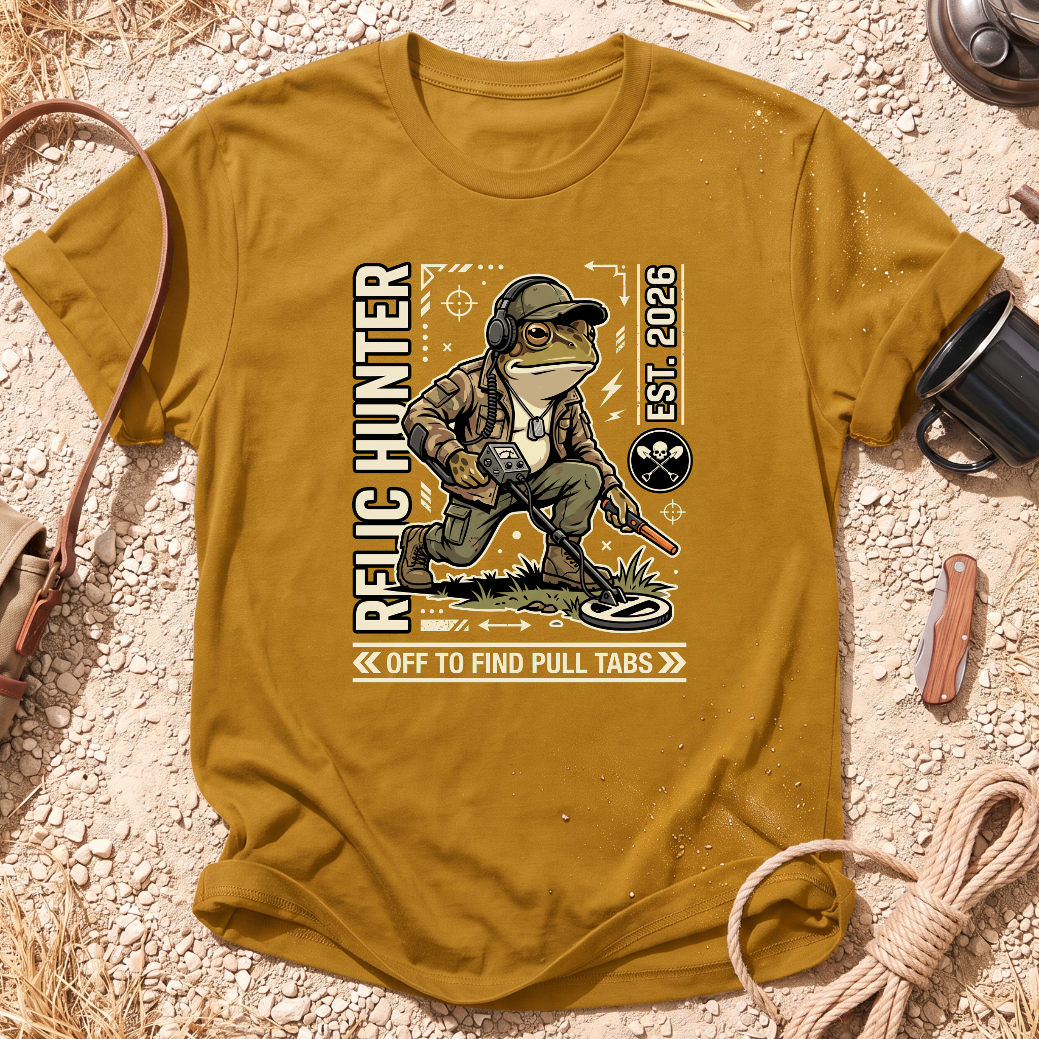 Pull Tab Frog Graphic T-Shirt