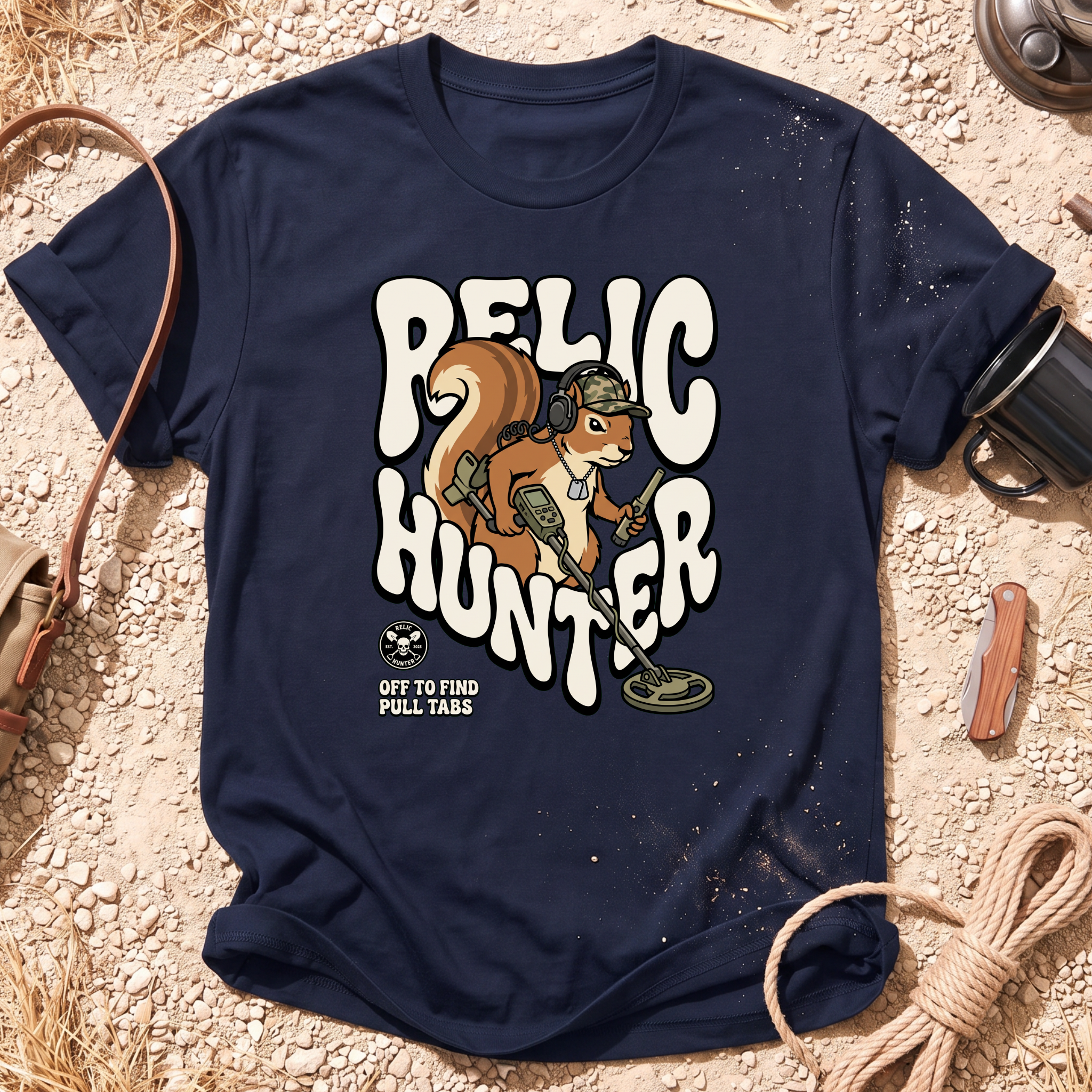 Pull Tab Squirrel Graphic T-Shirt