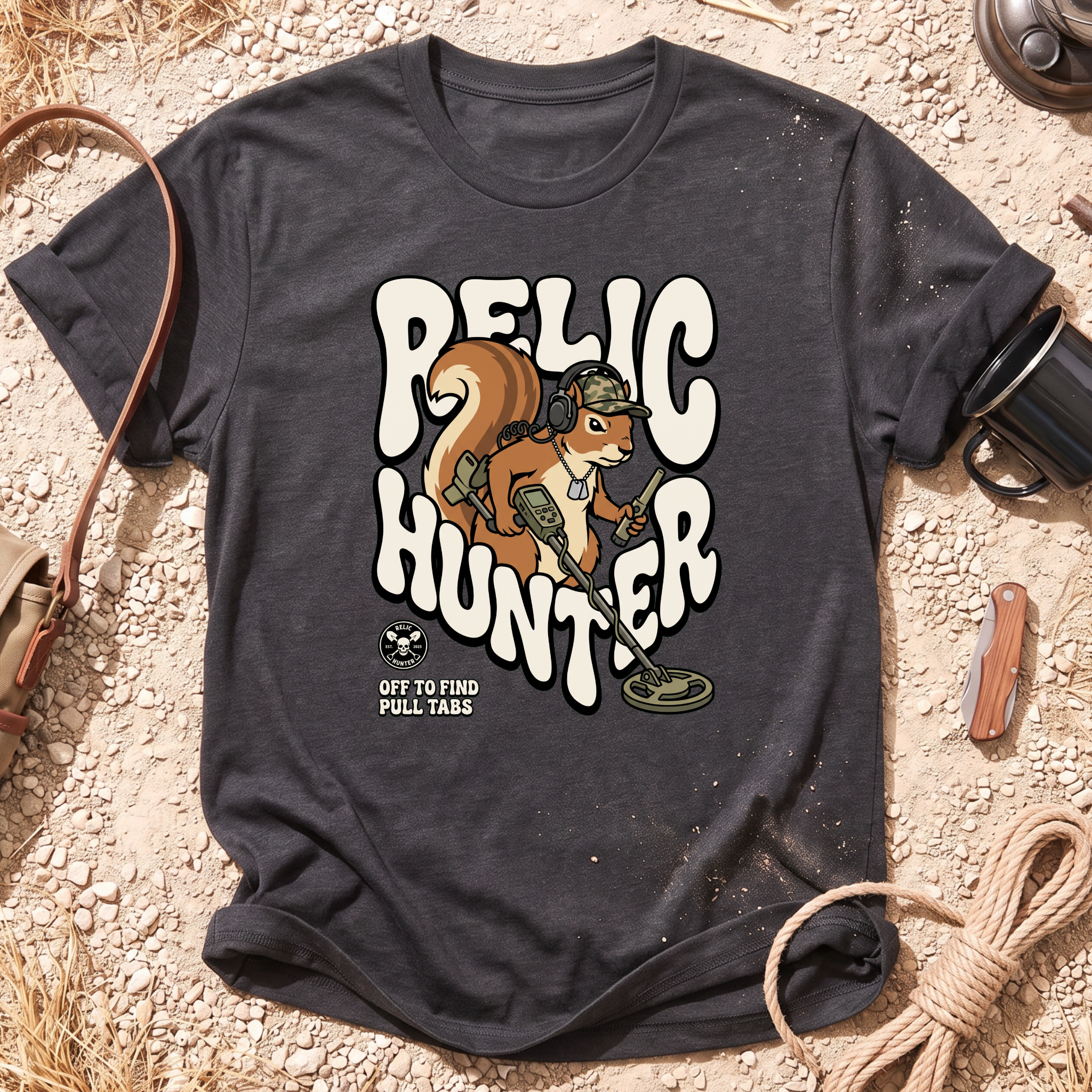 Pull Tab Squirrel Graphic T-Shirt
