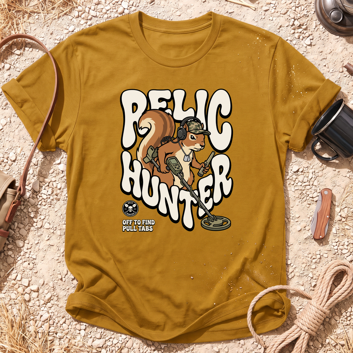 Pull Tab Squirrel Graphic T-Shirt