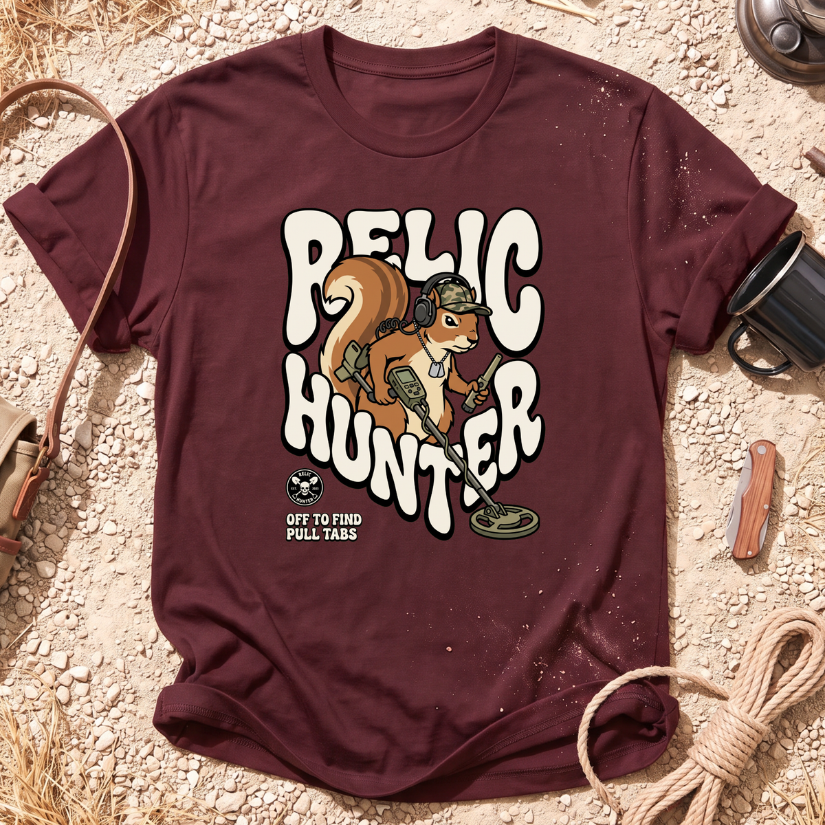 Pull Tab Squirrel Graphic T-Shirt