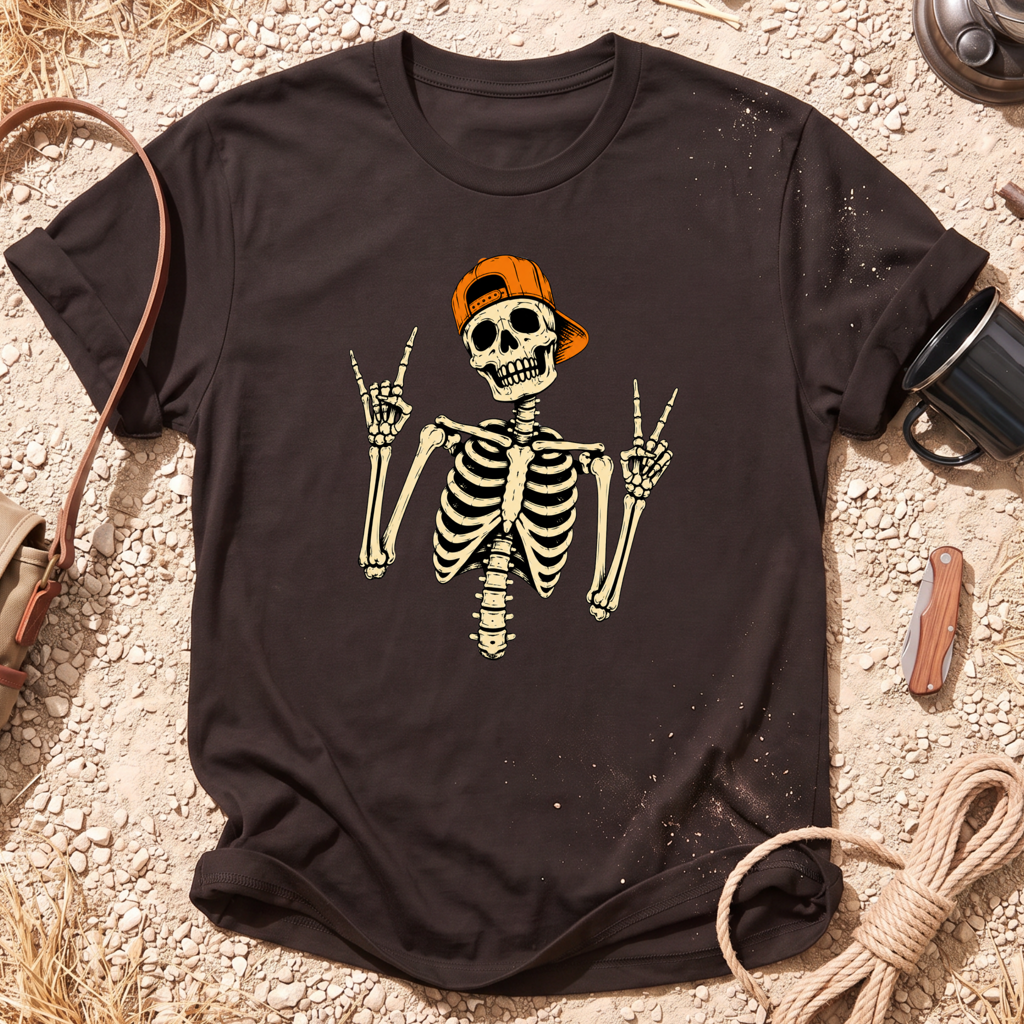 Rock On Skeleton T-Shirt