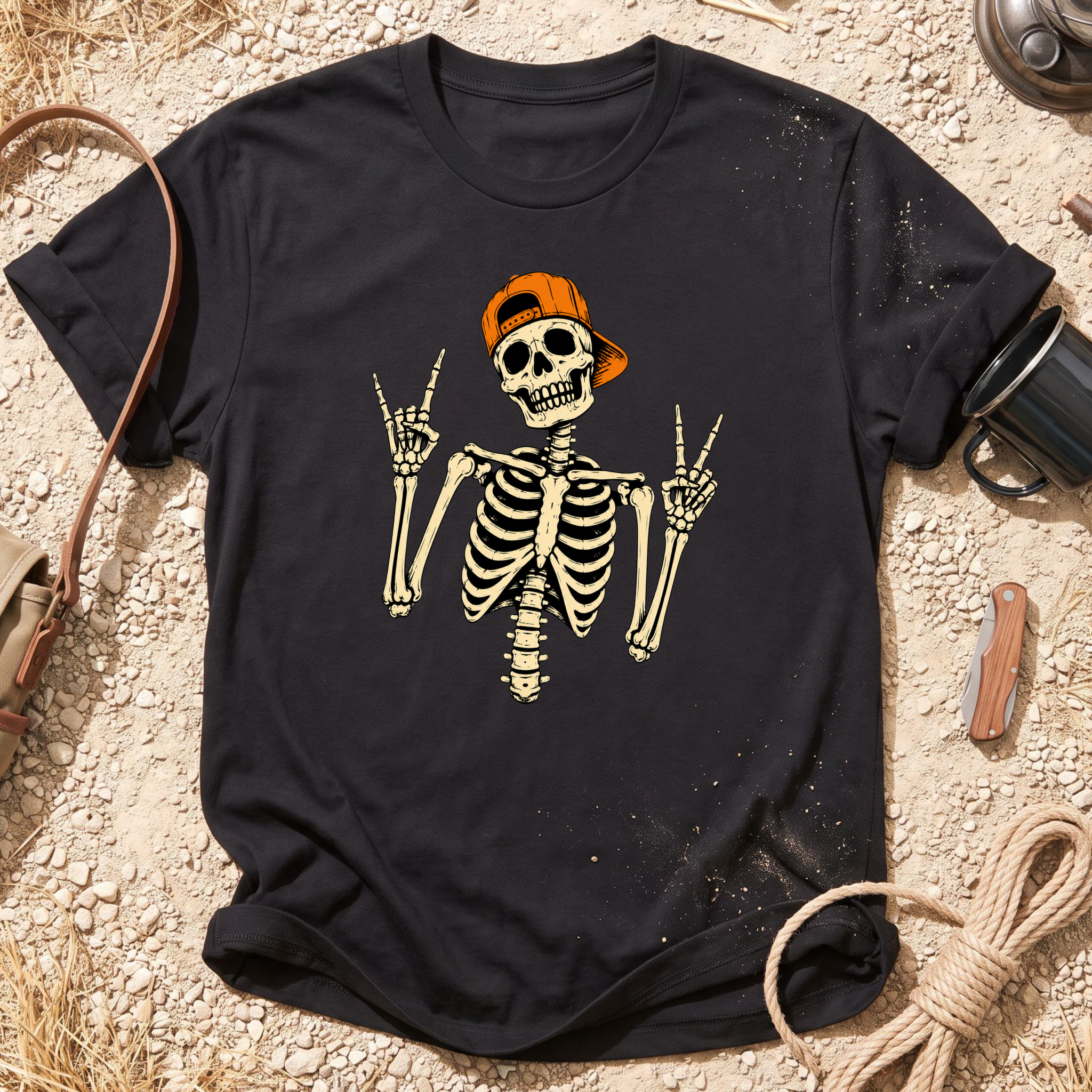 Rock On Skeleton T-Shirt