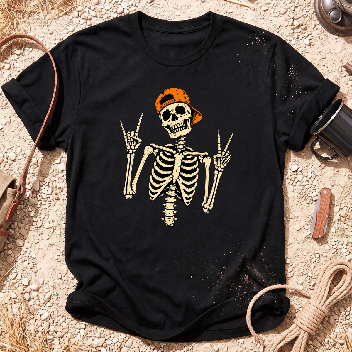 Rock On Skeleton T-Shirt