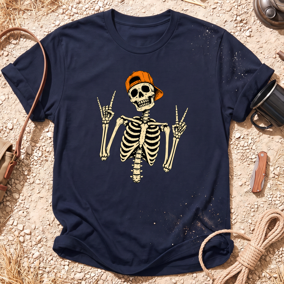 Rock On Skeleton T-Shirt