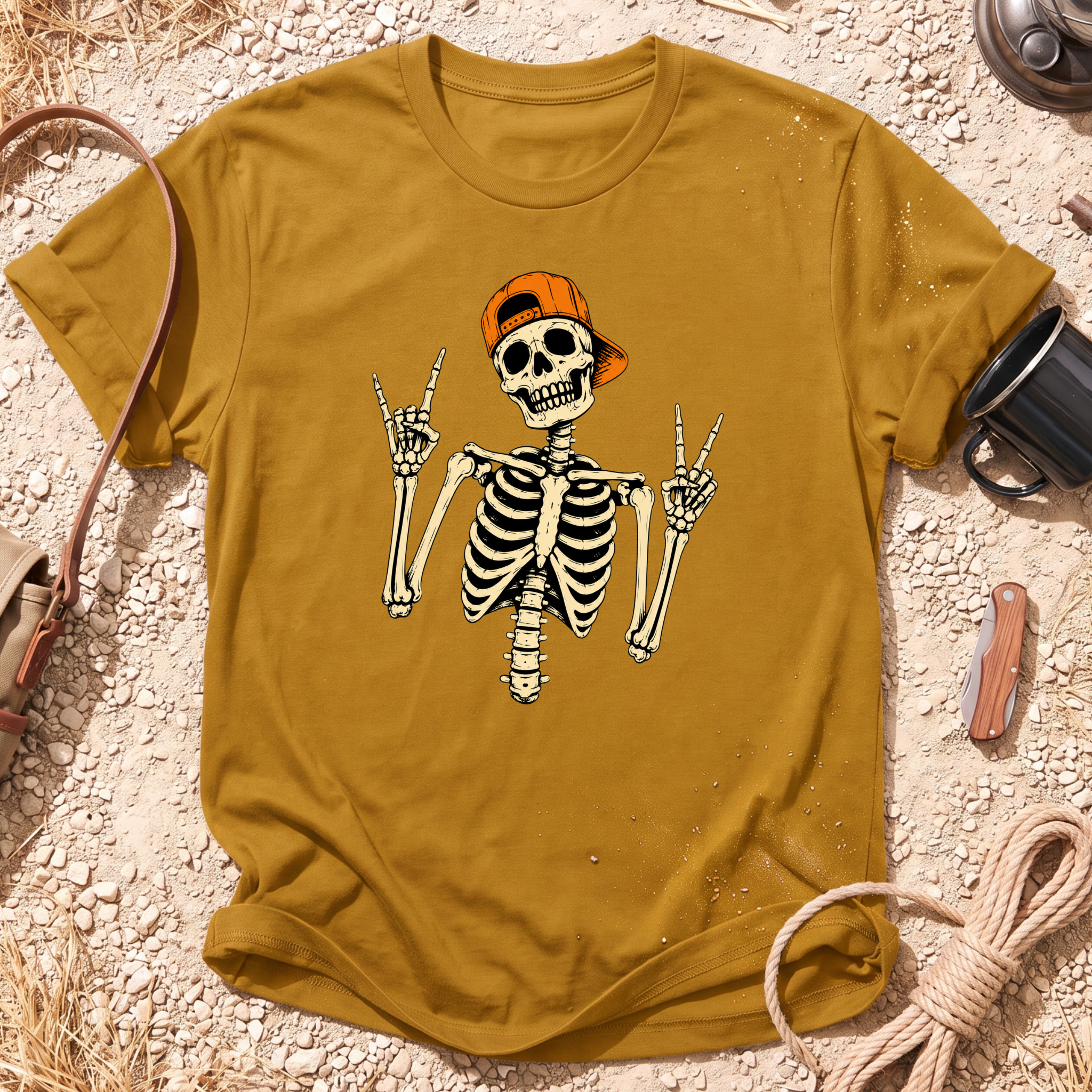 Rock On Skeleton T-Shirt