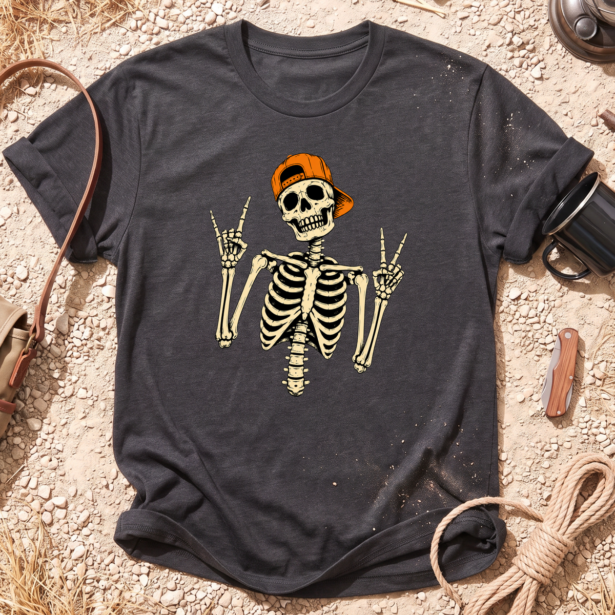 Rock On Skeleton T-Shirt