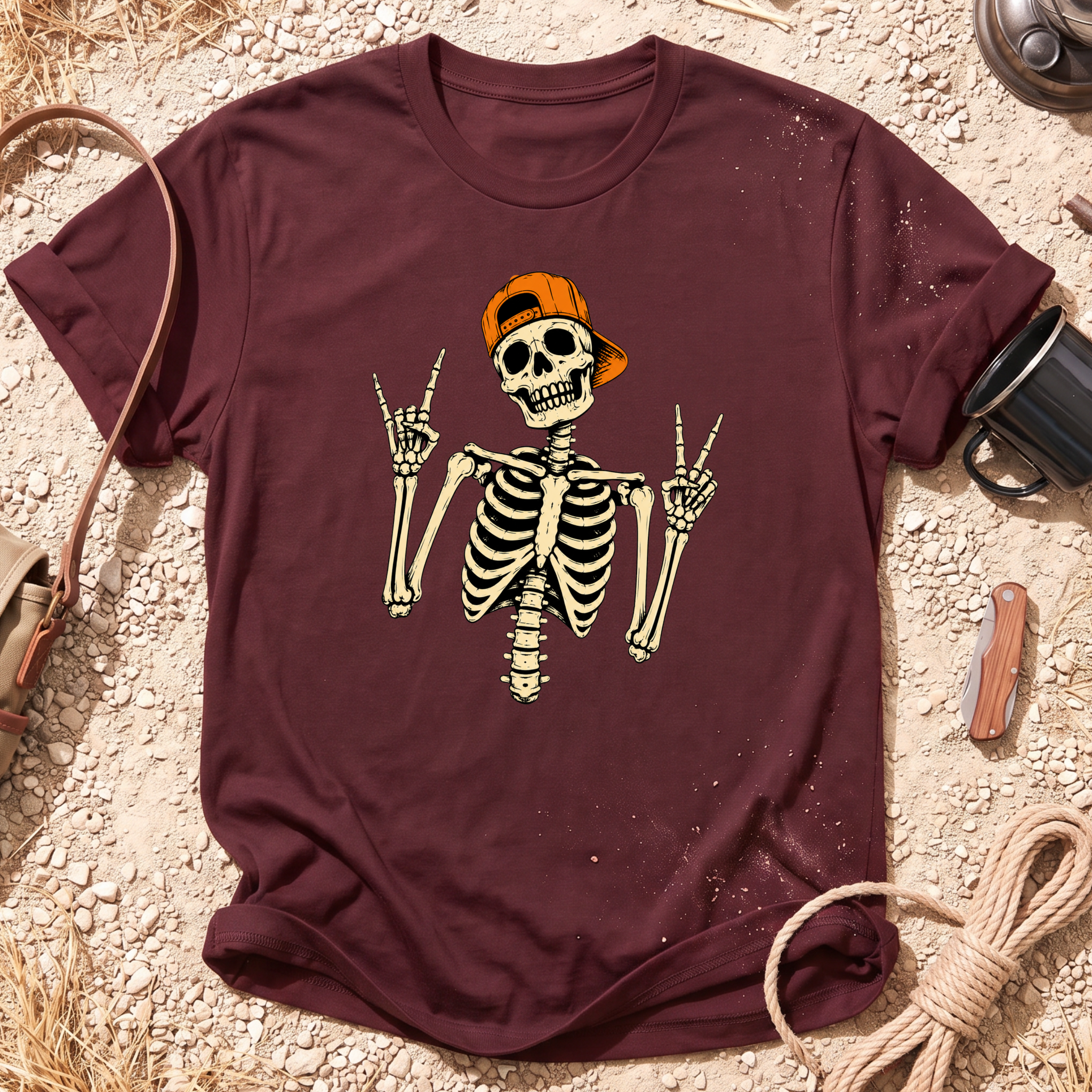 Rock On Skeleton T-Shirt