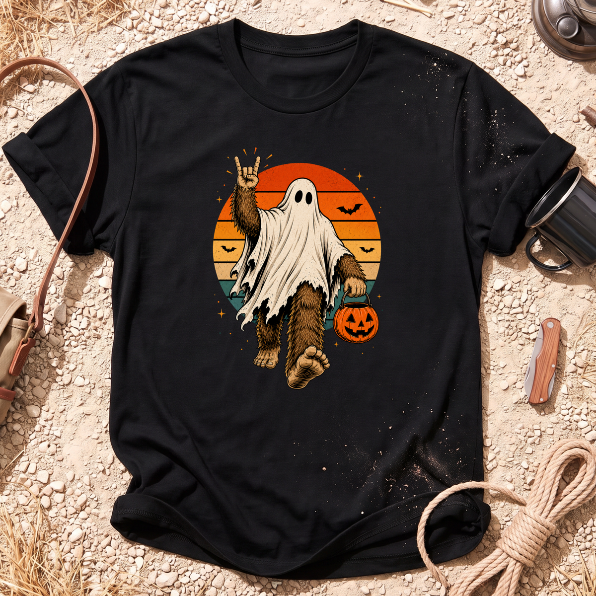 Trick or Treatin' With Bigfoot T-Shirt