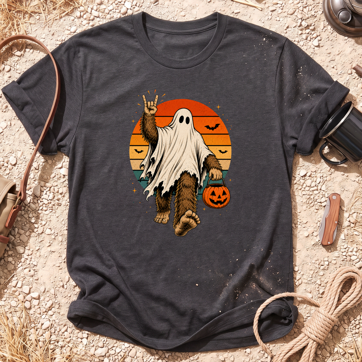 Trick or Treatin' With Bigfoot T-Shirt